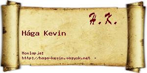 Hága Kevin névjegykártya